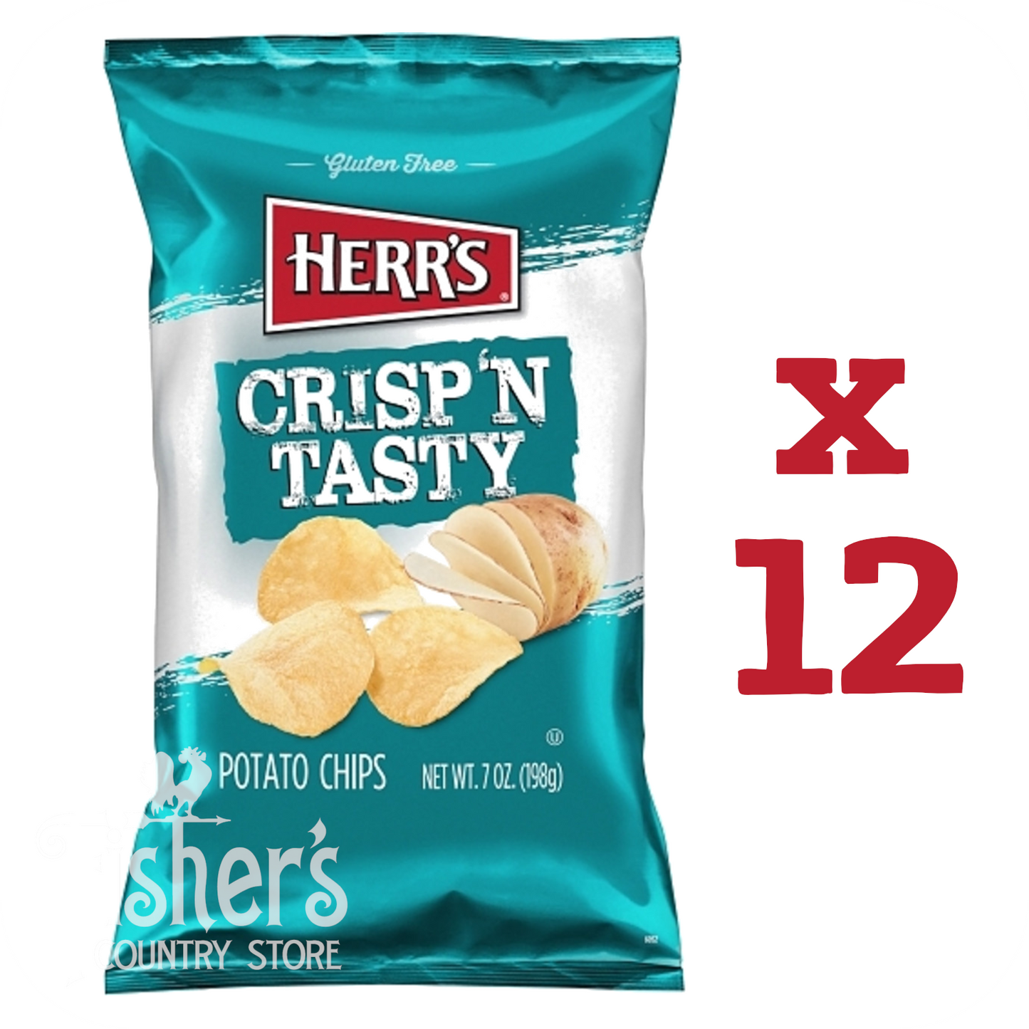 12/7 oz. Herr's Crisp 'n Tasty Potato Chips
