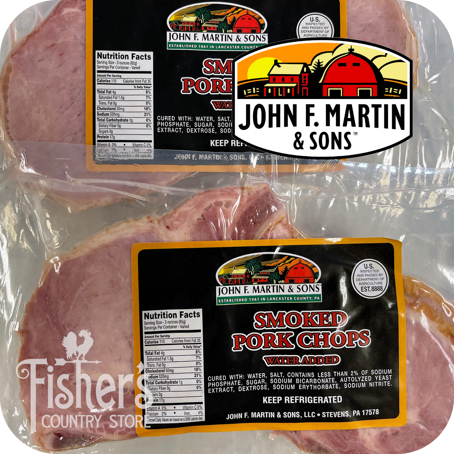 8 lb.* Smoked Pork Chops, 8/2-pk. $5.29/lb.
