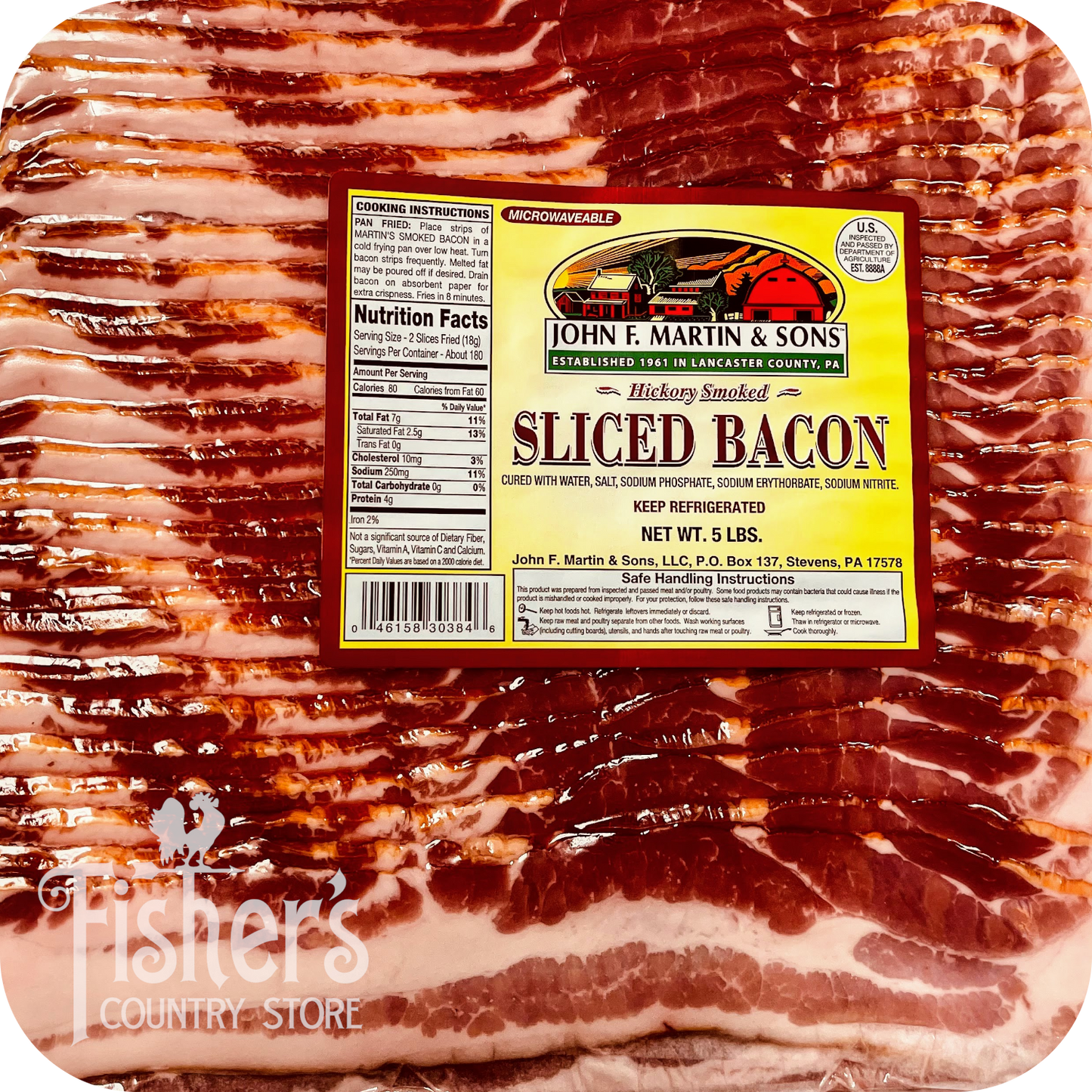 15 lb. John F. Martin Sliced Bacon