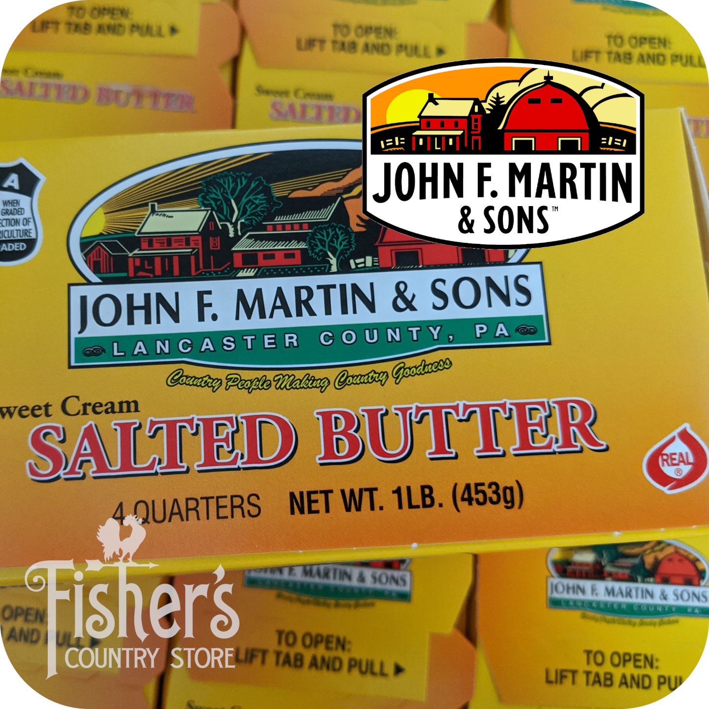 36 lb. Butter Quarters, Salted