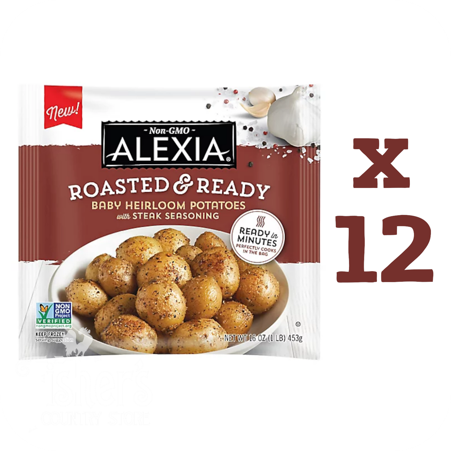 12/16 oz. Alexia Roasted Baby Heirloom Potatoes, Steak Seasoned