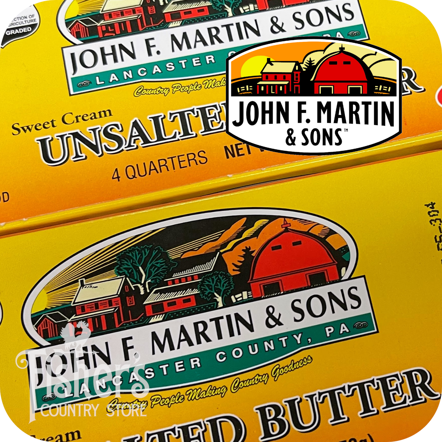 18 lb. Butter Quarters, Unsalted