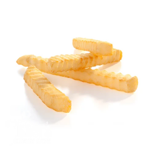 6/5 lb. Cavendish Crinkle Cut Fries, 1/2"