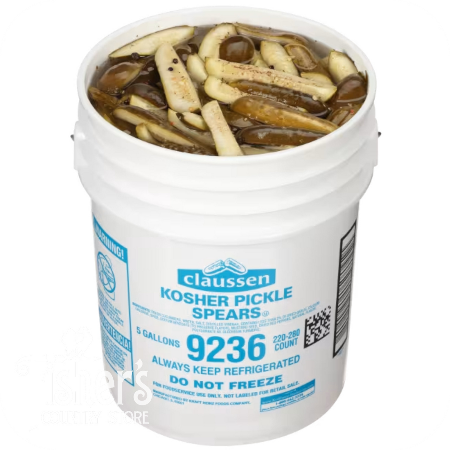 5 Gal. Claussen Kosher Dill Pickle Spears