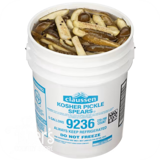 5 Gal. Claussen Kosher Dill Pickle Spears