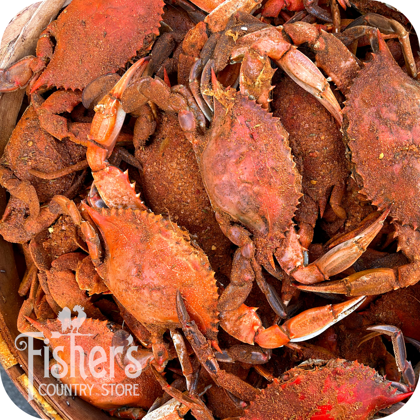1 Bushel Seasoned Steamed Crabs