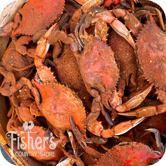 1/2 Bushel Seasoned Steamed Crabs
