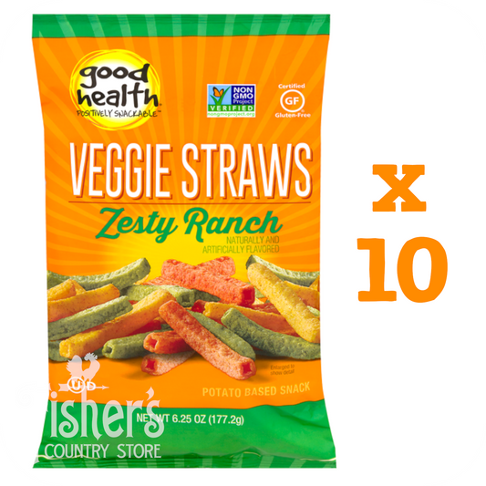 10/6.25 oz. Good Health Zesty Ranch Veggie Straws