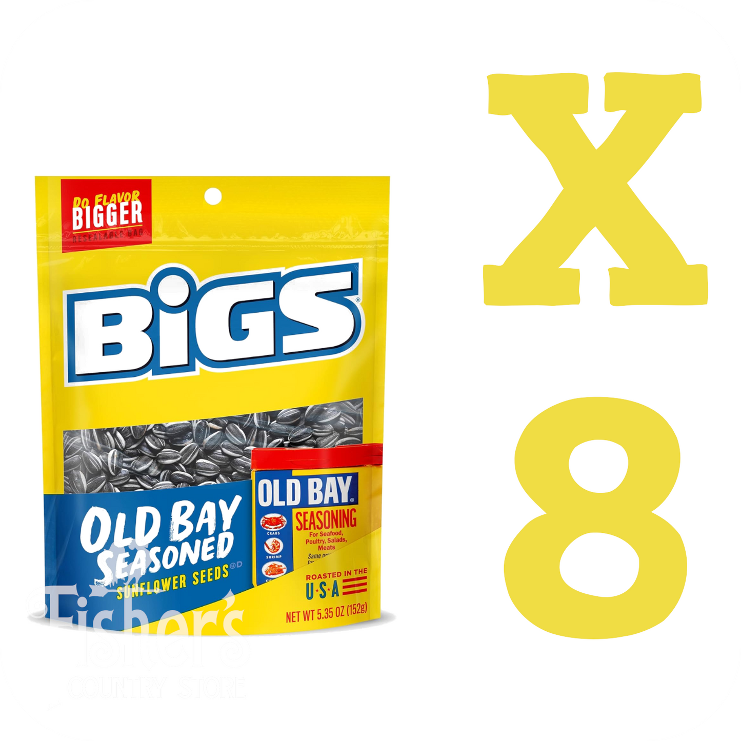 8/5.35 oz. Old Bay Seasoned Sunflower Seeds - HOT DEAL