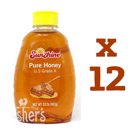 12/32 oz. Sunshine Pure Honey, US Grade A