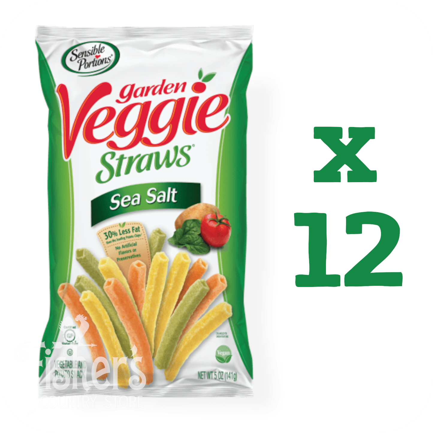 12/5 oz. Sensible Portions Garden Veggie Straws w/Sea Salt