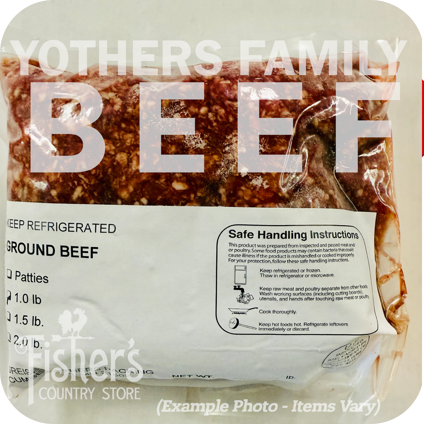 110-130 lb.* Yothers Family Local Beef Quarter - Cut, Wrapped, & Frozen $7.55/lb.